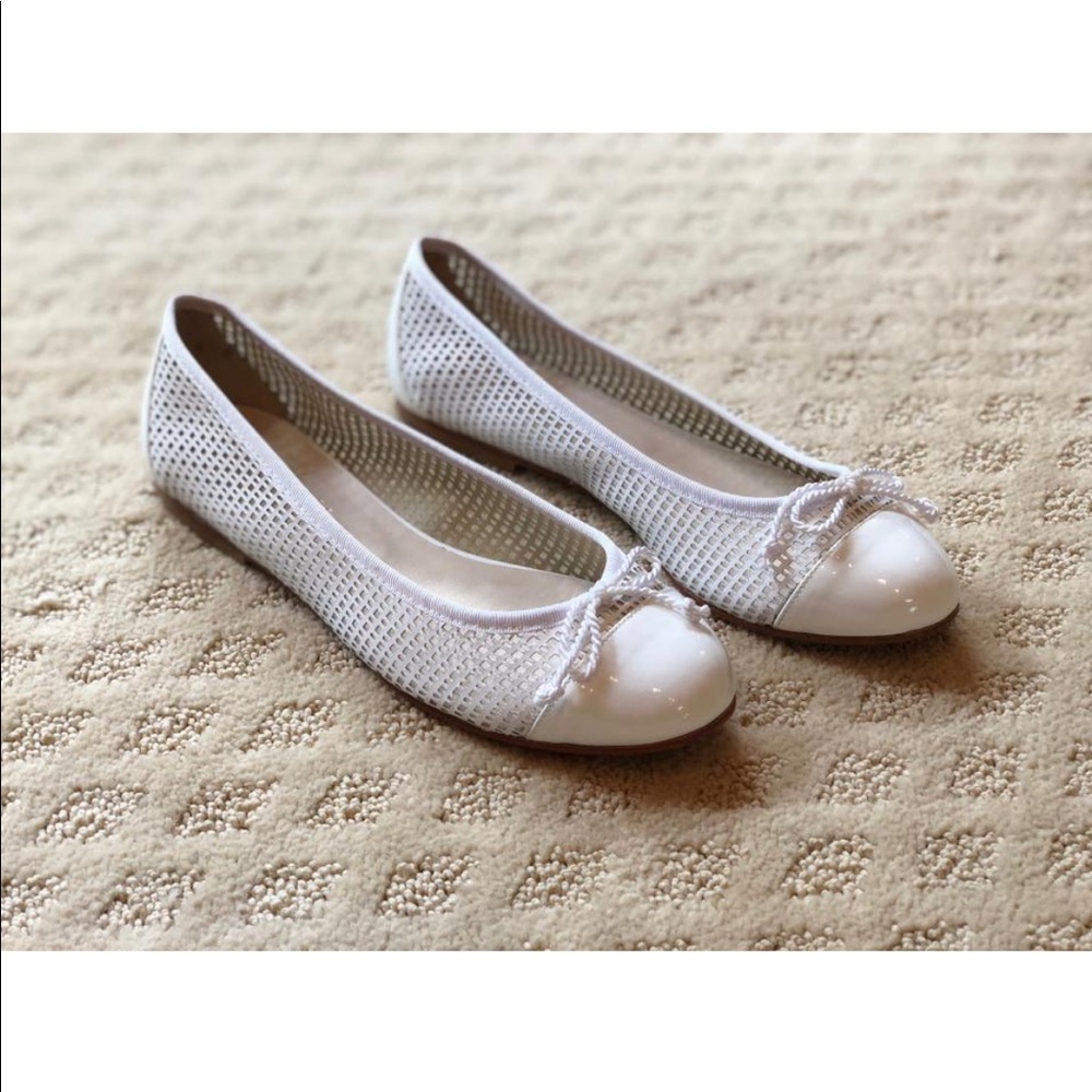 French Sole Waffle Perforated Ballet Flats